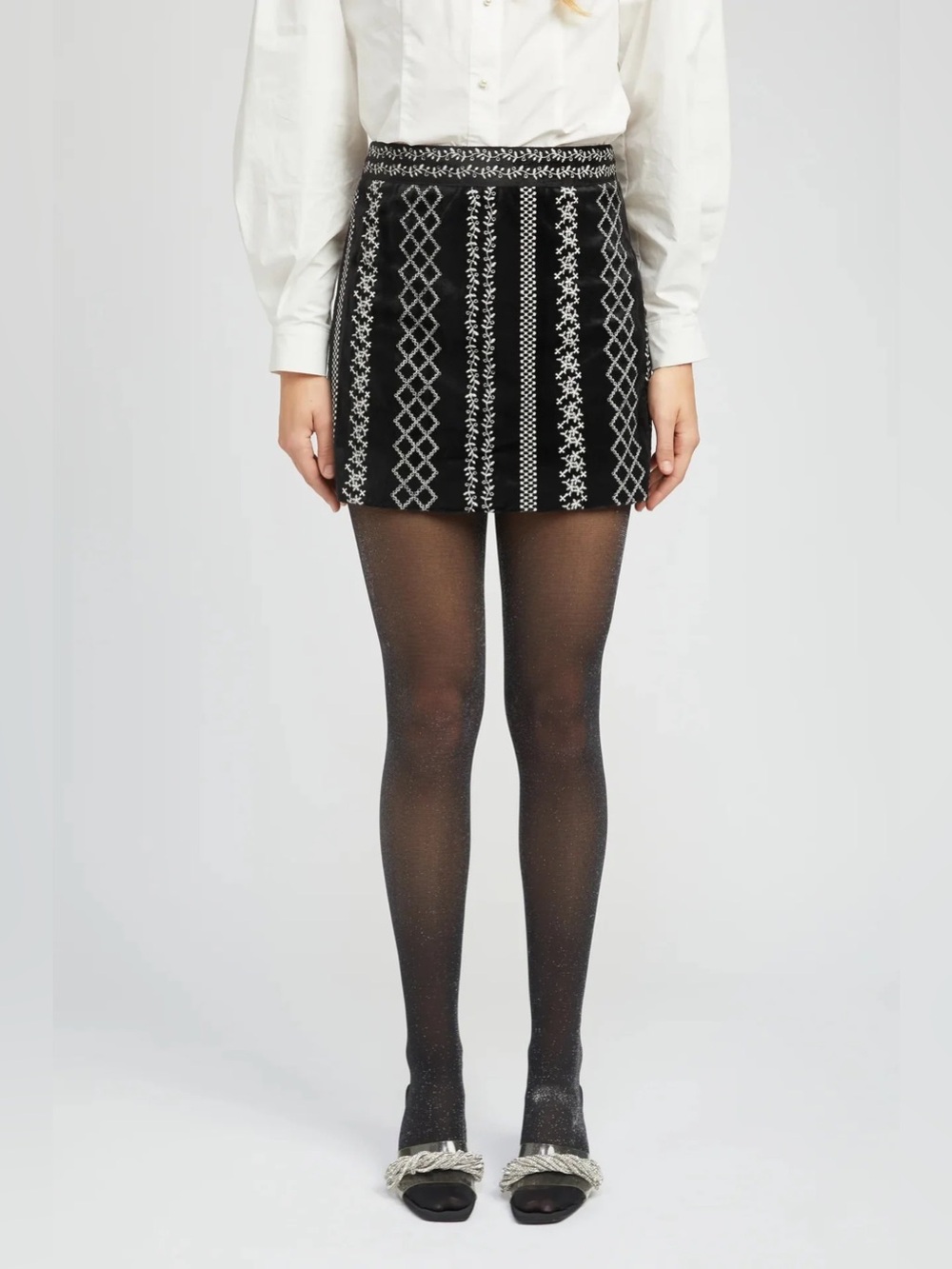 NWT En Saison Kira Mini Skirt in Black